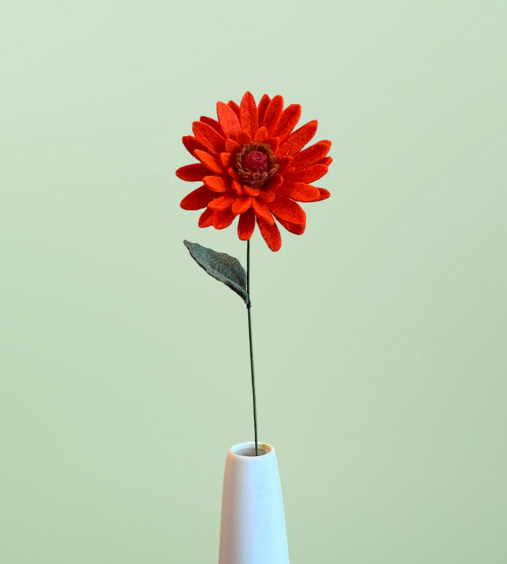 Single Gerber Flower in Rockin Red