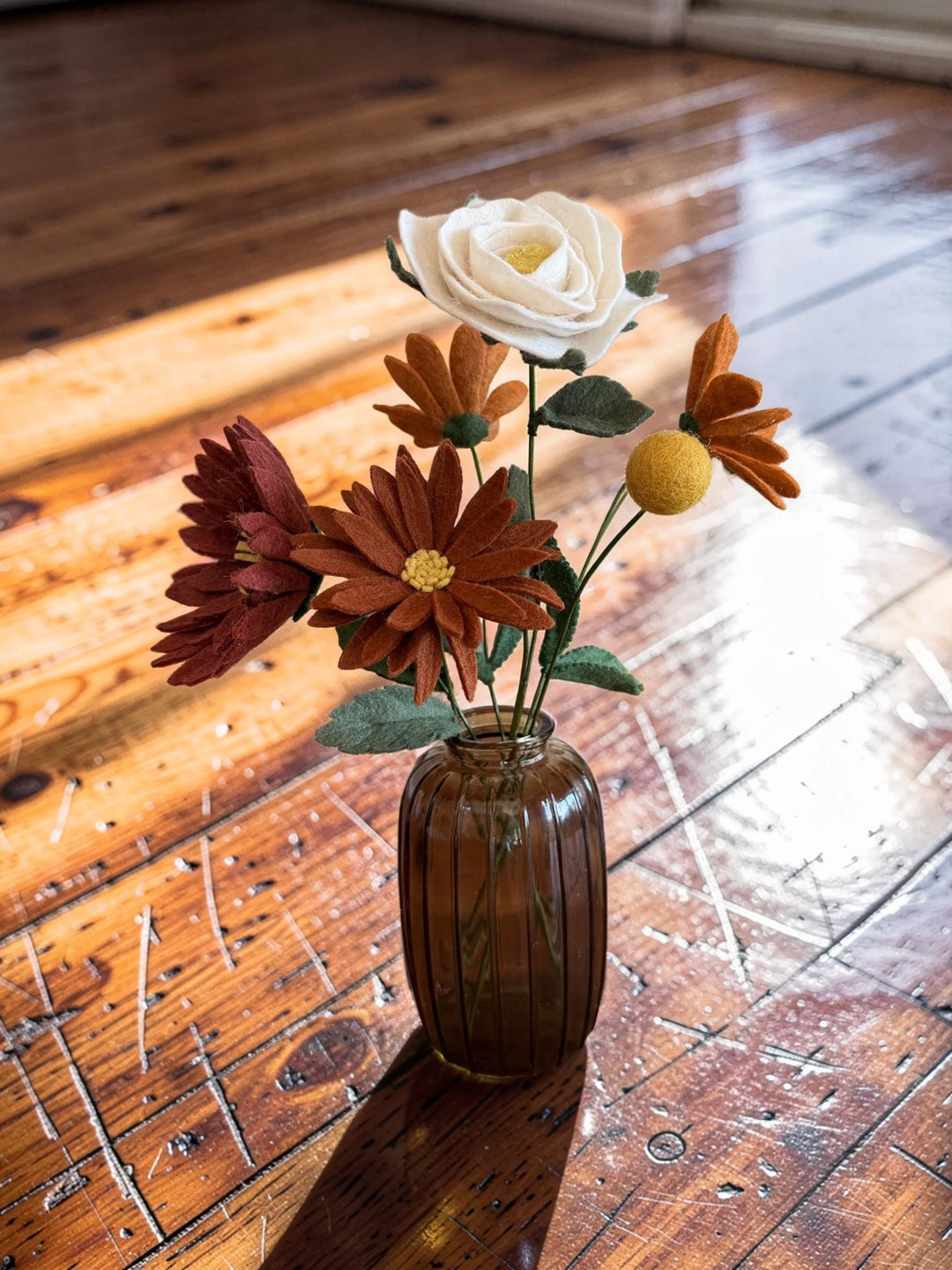 Fall Bouquet of Daisies and Rolled Roses and Billy Bobs