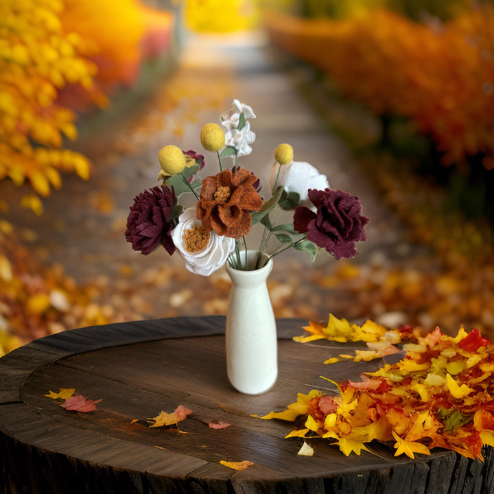 Fall Artisan Bouquet in a Cream Vase