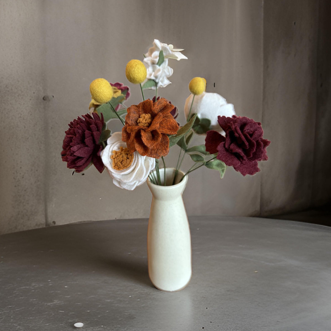 Fall Artisan Table Bouquet in a Cream Vase