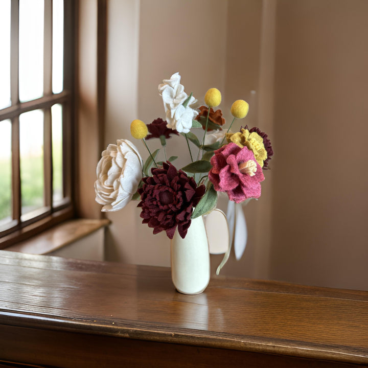 Fall Artisan Bouquet in a Cream Vase