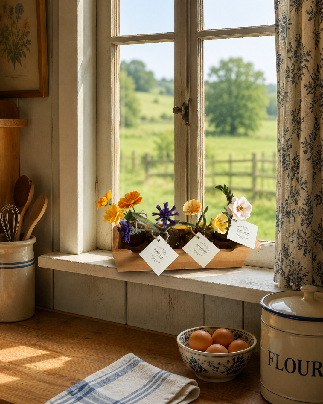 A Flight of Flowers for your Kitchen Window Sill