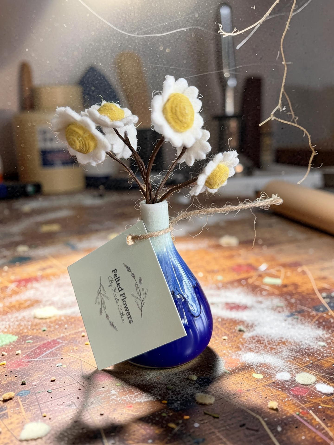 Fried Egg Flowers in a Blue Vase … also know as a California Tree Poppy