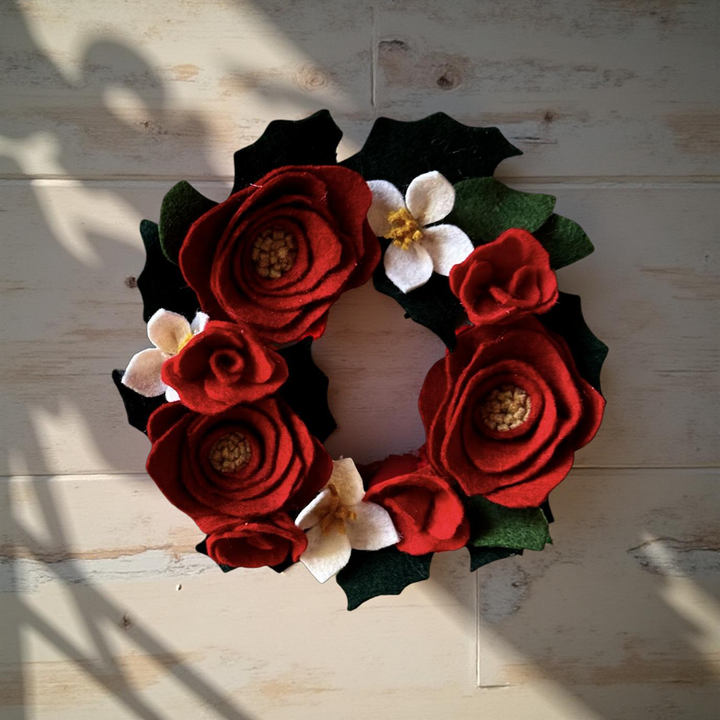 Small Condo Christmas Door Wreath or Window Hanger