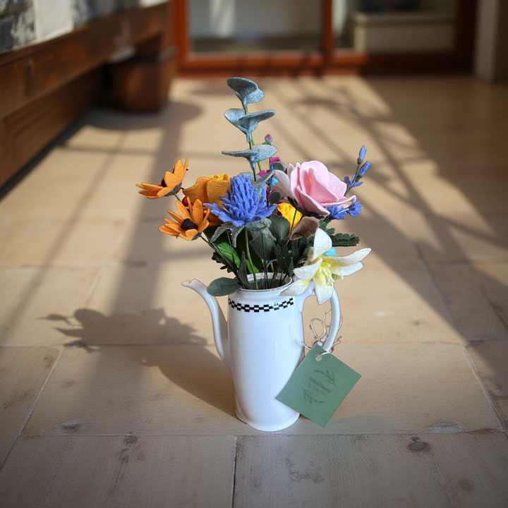 Saltspring Wildflower Bouquet in a Vintage Teapot