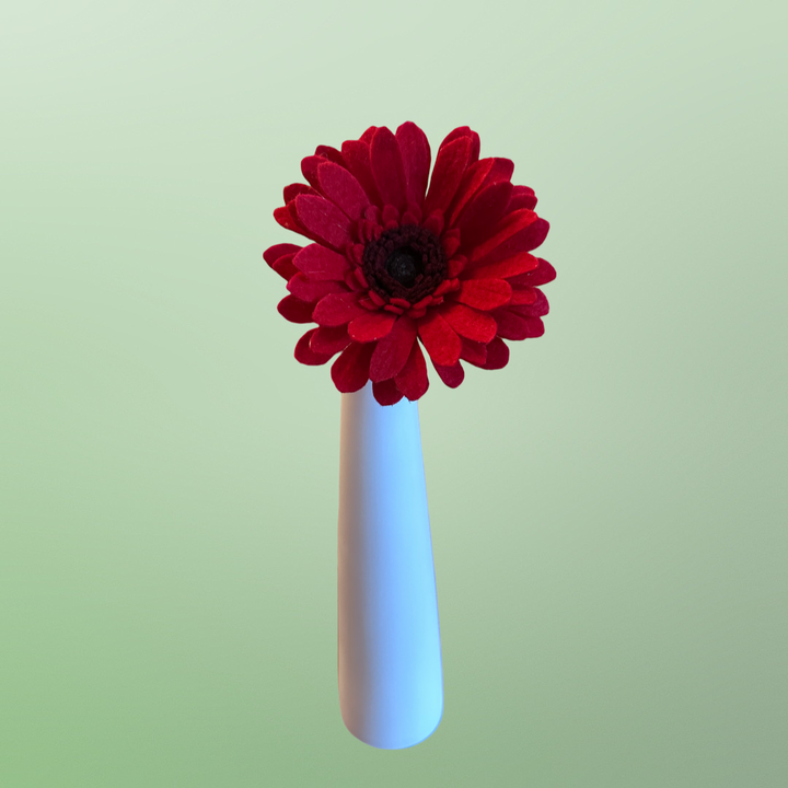 Single Gerber Flower in Rockin Red
